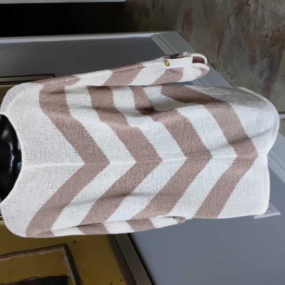 Chicos Loose Weave Tunic Sweater Raglan Sleeves Size 2 Lightweight  3/4 Sleeves - Picture 4 of 7